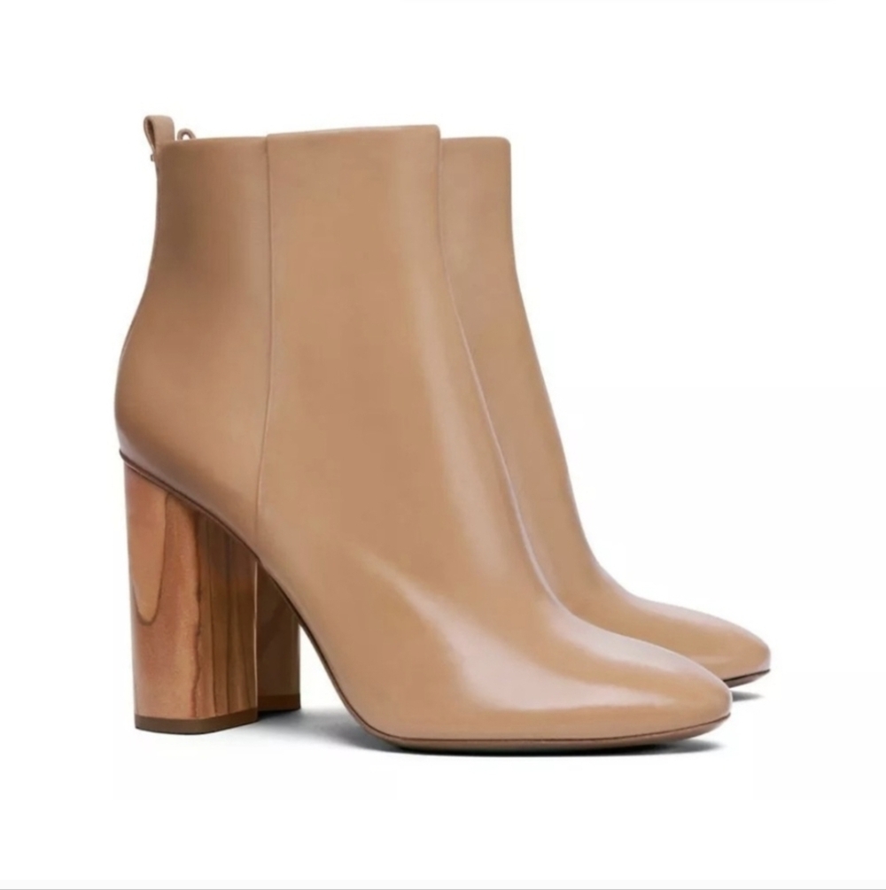 Tory‎ Burch | Raya Sand Leather Ankle Boots